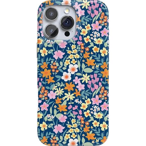 Casely Full Bloom Navy Floral Iphone 16 Pro Max MagSafe Case NEW - Picture 1 of 1